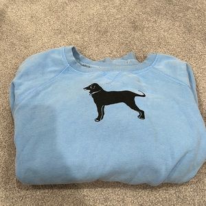 vintage light blue the black dog crewneck sweatshirt